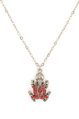 Pendant with frog isolated on white