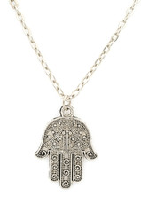 hamsa amulet pendant isolated on white