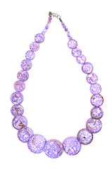 nacre necklace isolated on white