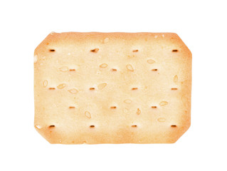 Biscuits with sesame seed on white background