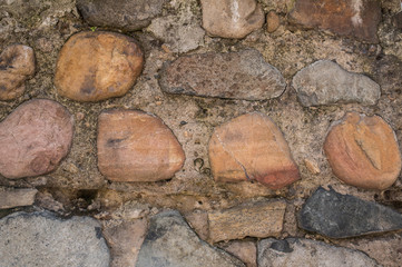 Medieval Fortress Antique Stone Rampart Detail