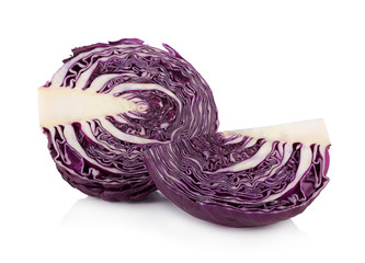 Fototapeta premium Purple cabbage isolated on white background