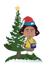 christmas and children vector