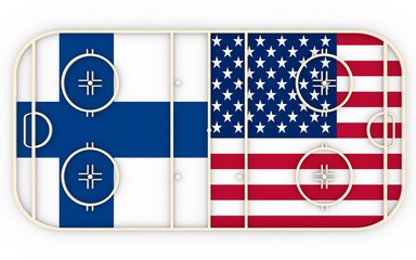 Finland vs USA. Ice hockey competition 2016