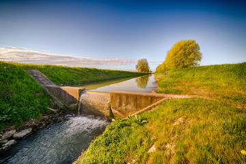 Modern irrigation canal