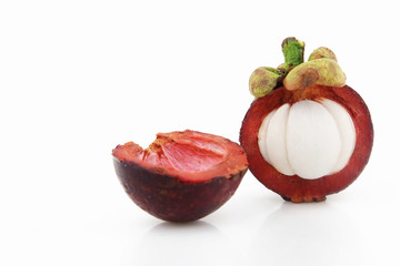 Studio shot of manggis, mangosteen fruit