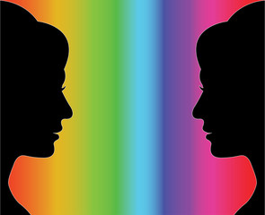 The LGBT symbol background