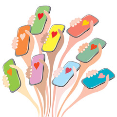 Internet technology bring together different people/different from the other but united the same idea of followers