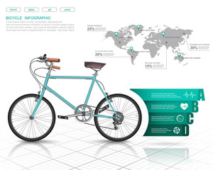 Bike infographic, vector