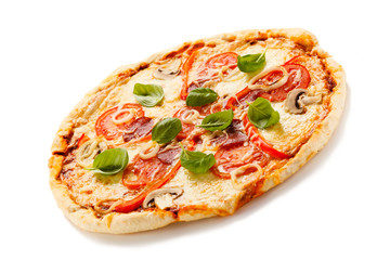 Pizza on white background 