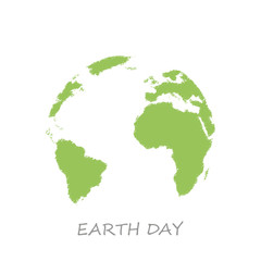 Earth day sketch globe vector illustration white background