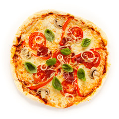 Pizza on white background 