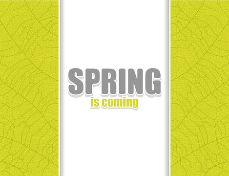 Spring poster with vertical repeat background