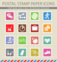 Set of  icons on fitness.