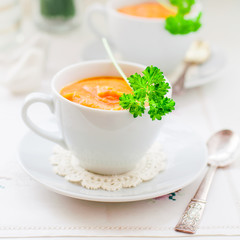 Cream Carrot Soup in a Cup