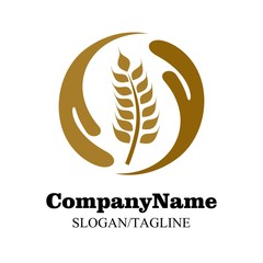 Bread Cupcakes Bakery Logo Vector Icon