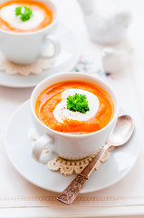 Cream Carrot Soup in a Cup