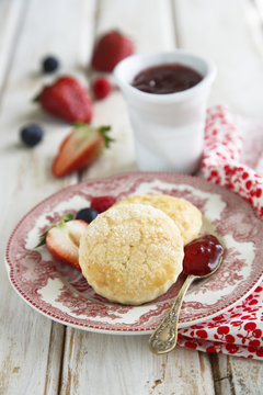 Buttermilk Scones With Jam