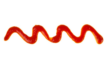 Tomato ketchup on a white background