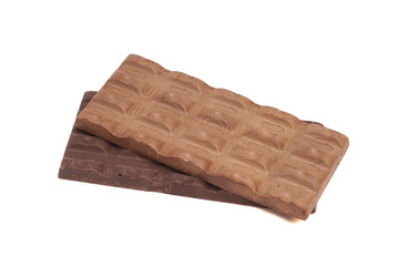 chocolate bars on a white background