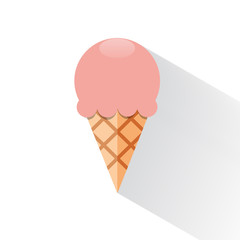 Vector abstract ice cream in flat design