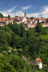 Rothenburg ob der Tauber, picturesque medieval city in Germany,