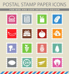 Fototapeta premium Grocery simply icons