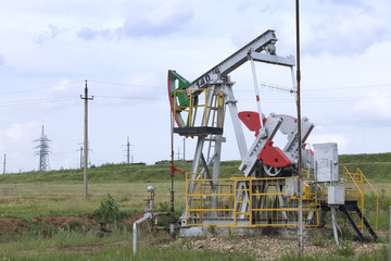Fototapeta na wymiar oil pumps