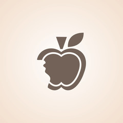 Apple Icon on Dark Gray Color. Eps-10.