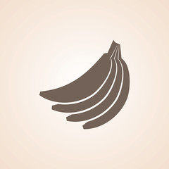 Banana Icon on Dark Gray Color. Eps-10.