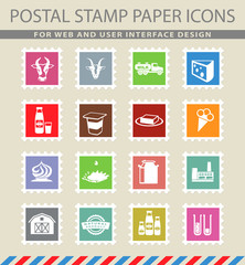 Milk industry icon set