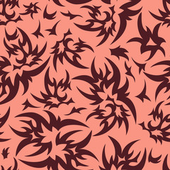 Sharp brown seamless  pattern