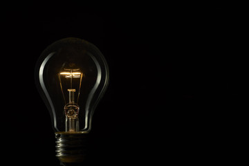 Red Shine Of Light Bulb