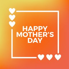 Happy Mothers Day abstract mesh Background and card template with hearts