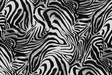 texture of print fabric striped zebra - 106875753