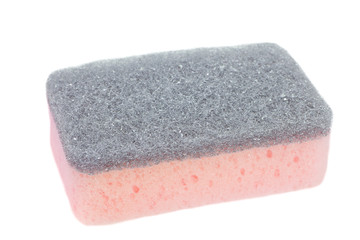Aluminium sponge for clean kitchen isolated on white background
