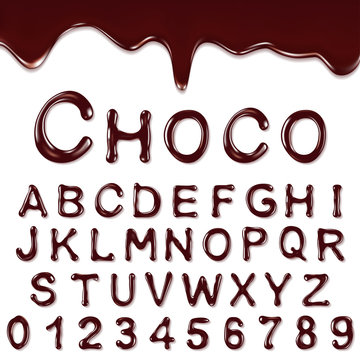 Chocolate Alphabet With Numbers