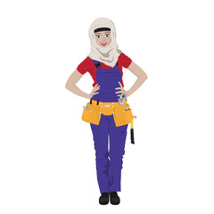 Vector illustration of female worker