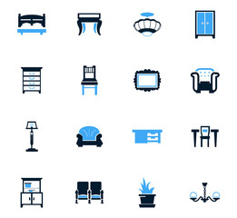 Furniture icons set