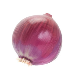 Large red onion isolated on white background