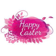 pink floral watercolor letters for easter