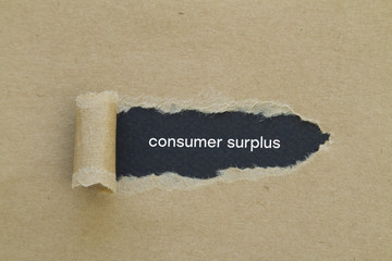 "Consumer Surplus" written under torn paper.