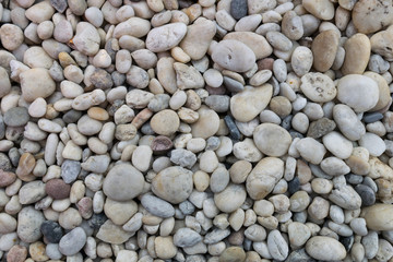 Pebble stones on coastline