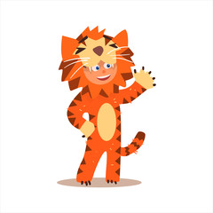 Boy Desguised As Tiger