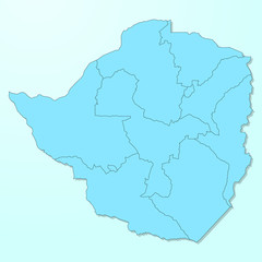 Fototapeta na wymiar Zimbabwe blue map on degraded background vector