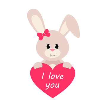 lovely bunny with heart