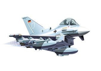 Vector Cartoon Fighter Plane. Available EPS-10 vector format separated by groups and layers for easy edit