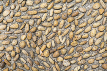 Rock river on the cement , background.