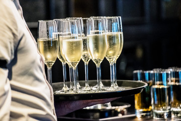 waiter with champagne