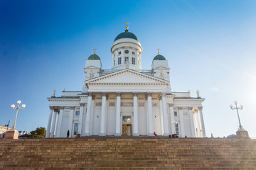 Lutheran cathedral in the Old Town of Helsinki, Finland